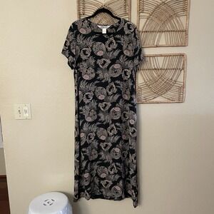 Vintage Hinahina 100% Silk Asian Hawaiian‎ Dress Dragon Koi XL Rare HTF B37